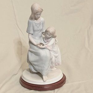 "Mother & Daughter Storytime" Fine Porcelain
